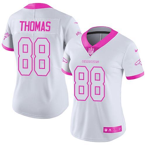 Women White Pink Limited Rush jerseys-078